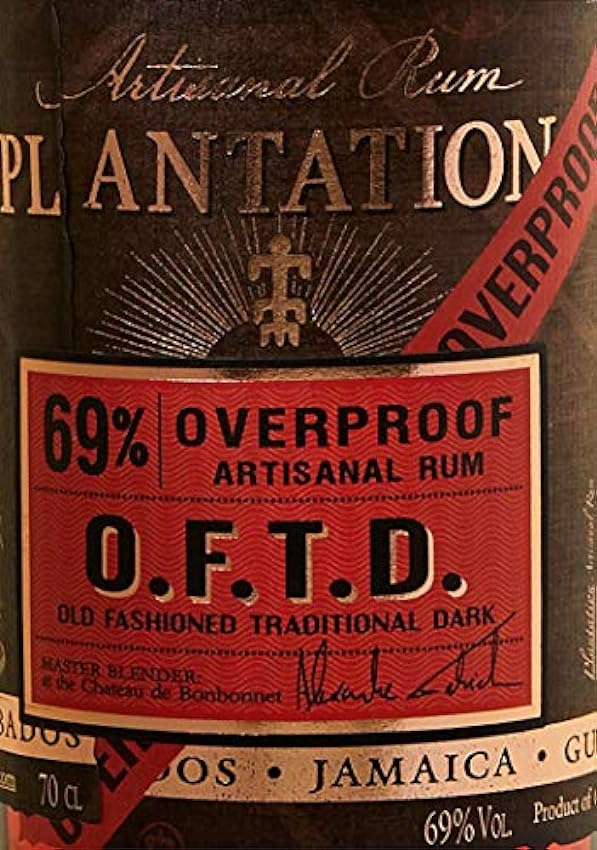 PLANTATION RUM - Old Fashioned Traditional Dark - Rhum Overproof - 69% Alcool - Origine : Caraïbes - 70 cl & Xaymaca Spécial Dry Pot Still Rhum 0.7 L Ln6k05KM