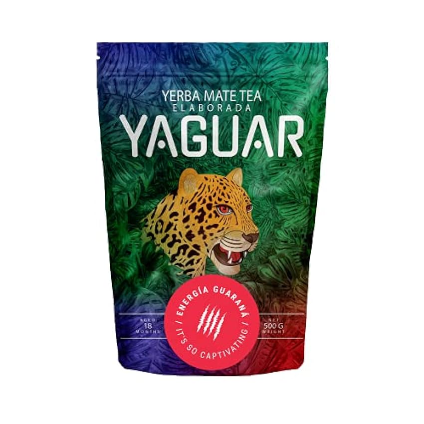 3 x 500 g Yerba Maté avec Guarana | Verde Mate Green Energia Stimulant 500 g | Guarani Energia riche en caféine 500 g | Yaguar Energia énergisant 500 g | Pour débutants et avancés ! MY6ctgMi