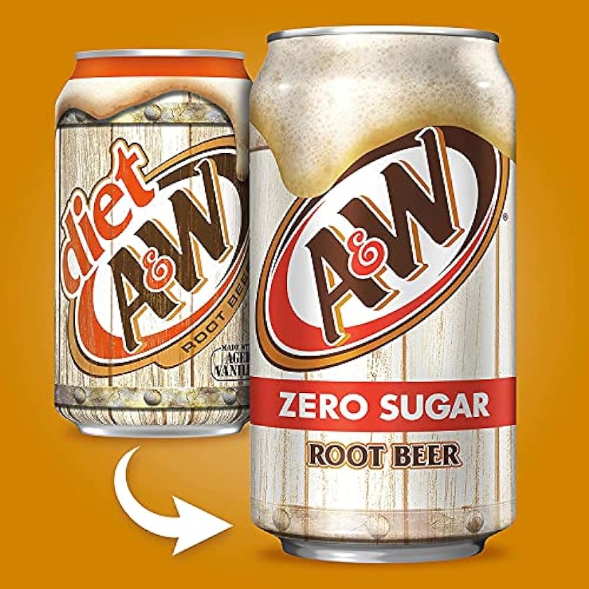 A&W Diet Root Beer - Importation US (36 canettes x 355ml) ktP61n3a