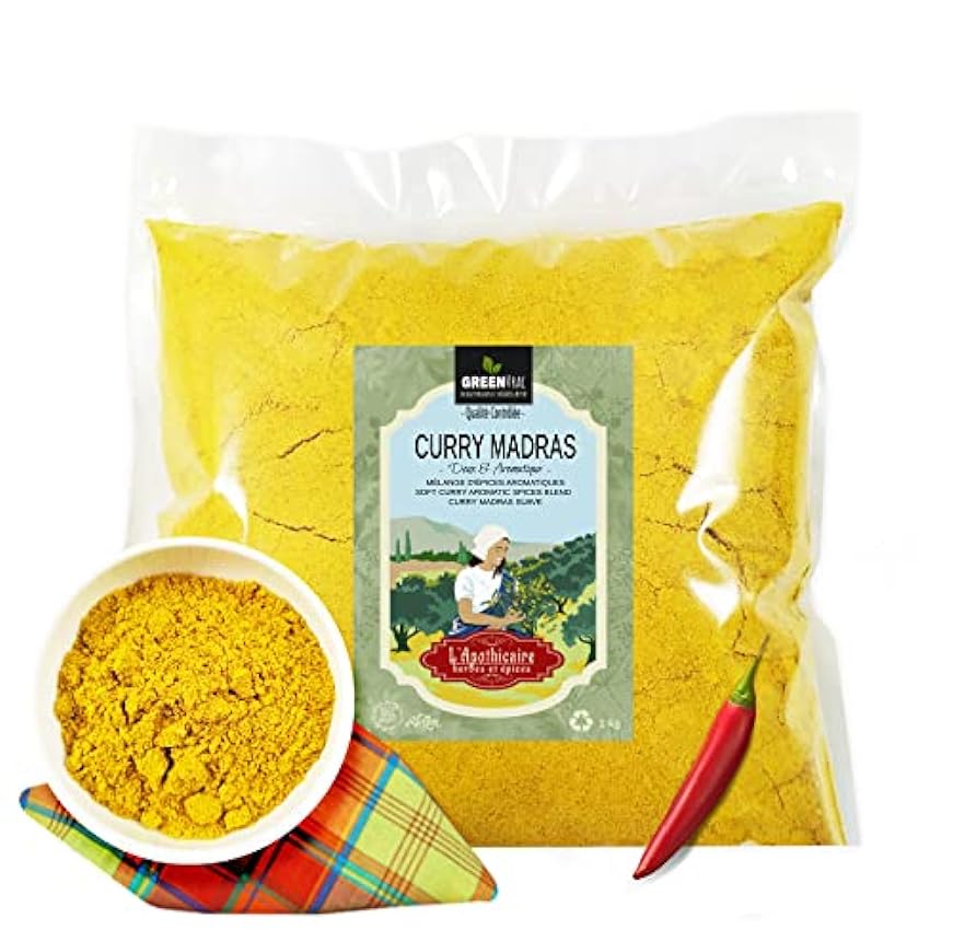 Curry Madras en Poudre 1kg en vrac - Curry Indien doux 