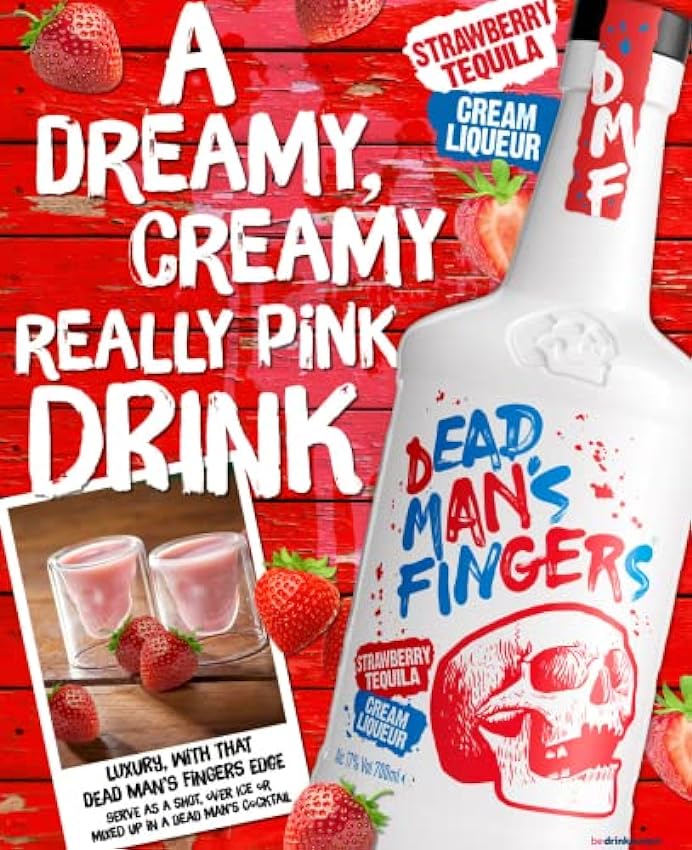 DEAD MAN´S FINGERS Man´s Strawberry Tequila Cream 0,7L (17% Vol.) lMSTOIrG