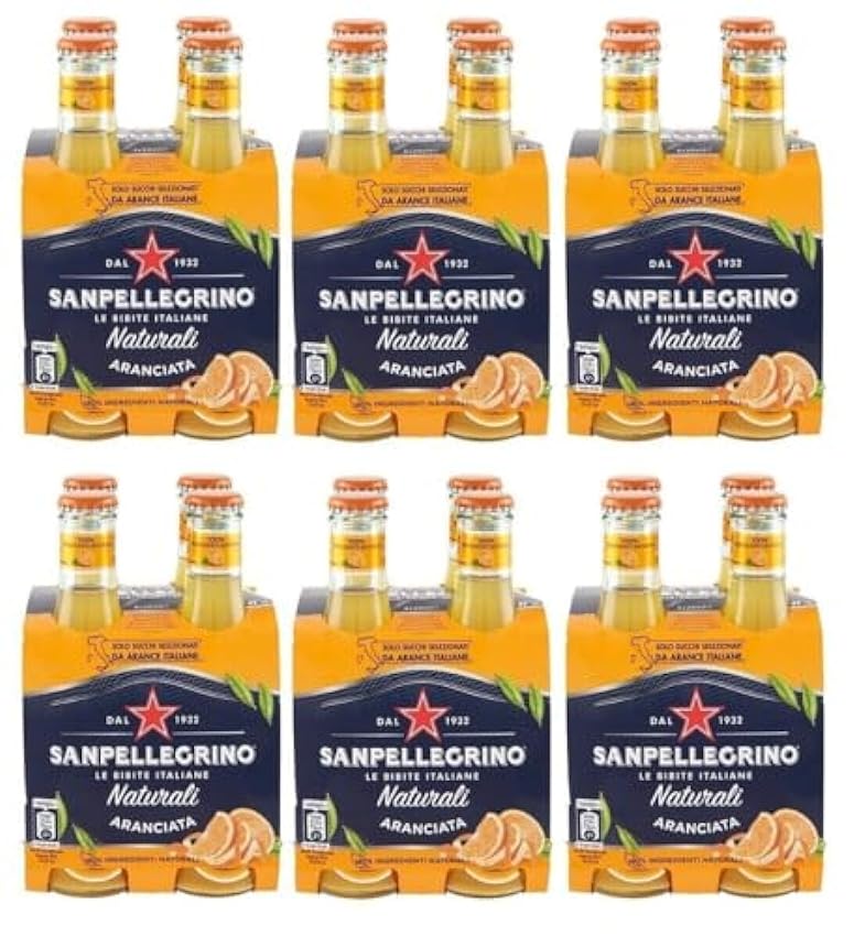 San Pellegrino Aranciata Amara Lot de 48 boissons sans alcool avec orange amère + Aranciata Boisson sans alcool avec jus d´orange Bouteille en verre jetable 20 cl kWq6jRNK