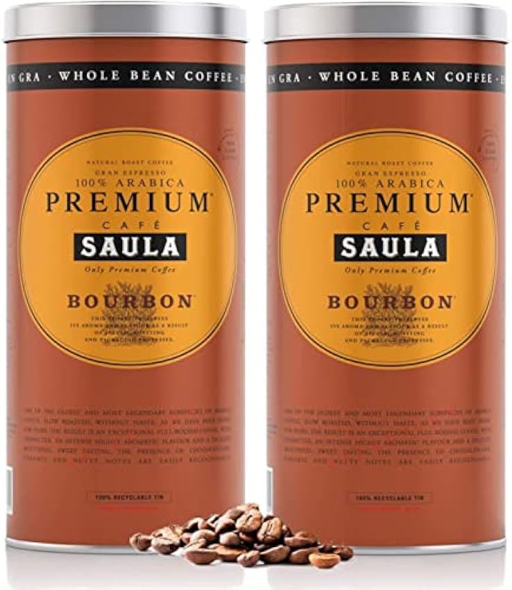 Café Saula grain, Pack de 2 boîtes de 500 gr. Premium B