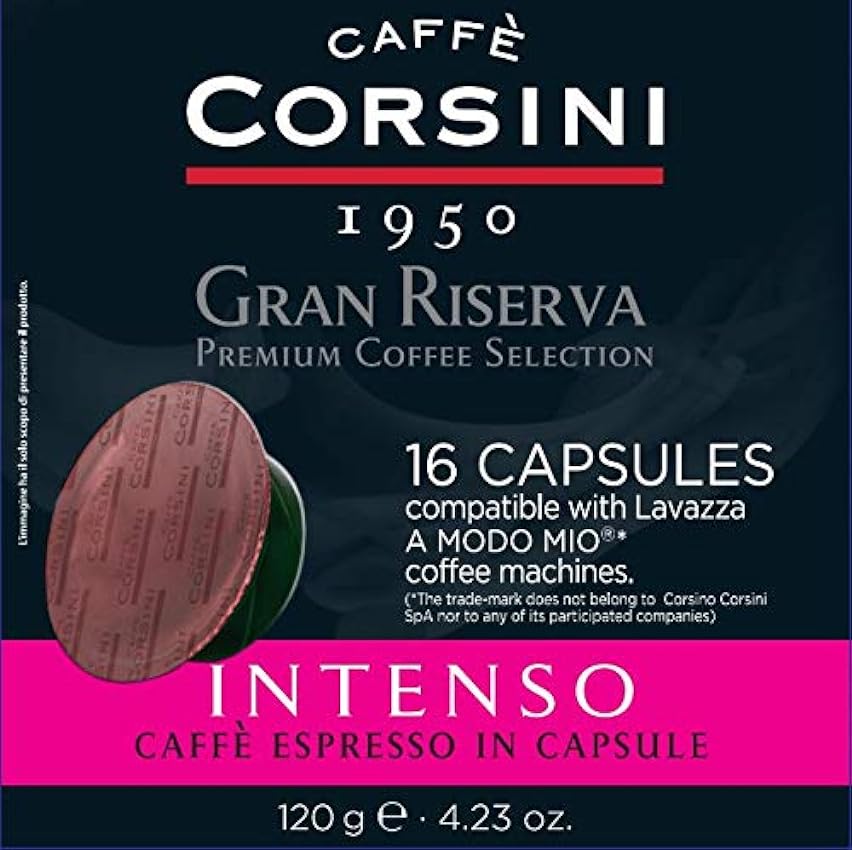 Caffè Corsini Gran Riserva Intenso Espresso Lavazza A Modo Mio Compatible Café Capsules 96 Unités 120 g NjJToJHl