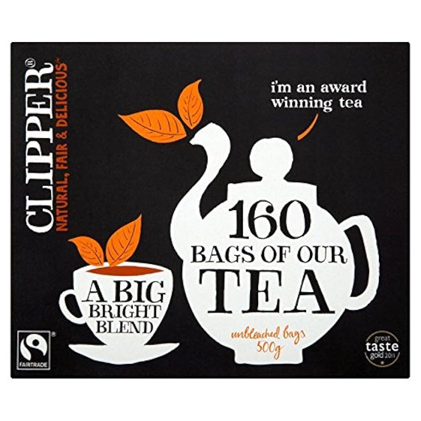 Clipper Tea Fairtrade Everyday Blend Tea Bags 160 per p