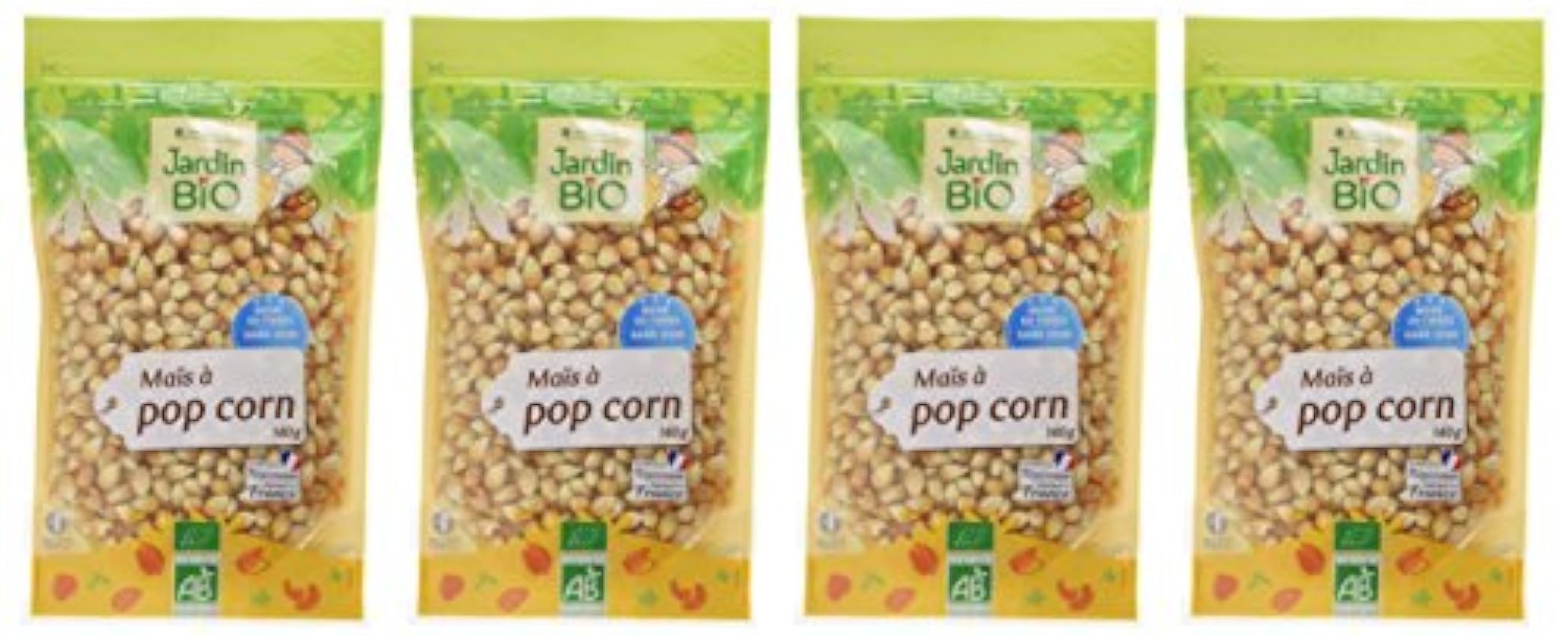 Jardin Bio Mais Pop Corn Bio 140 g - Lot de 4 mlsQ3BSD