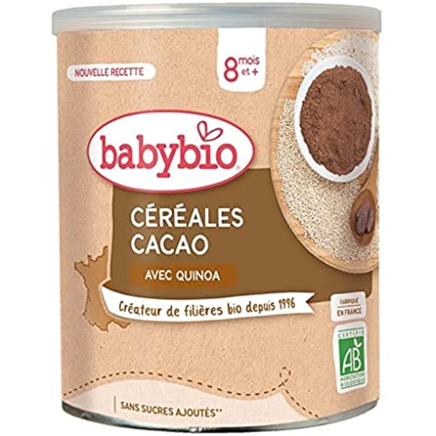 Babybio Céréales Cacao avec Quinoa 220 g LgsJDm1x