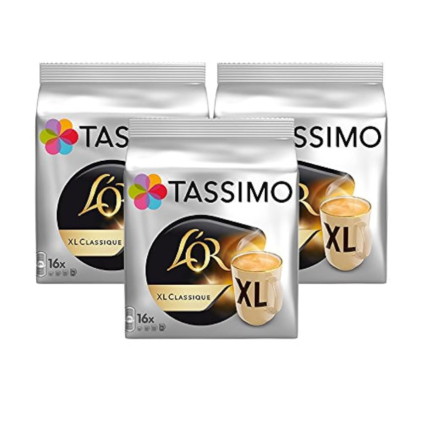Tassimo T Discs L´OR Espresso XL Classique (3 paquets, 48 T Discs/dosettes), 48 portions mCUVGWKJ