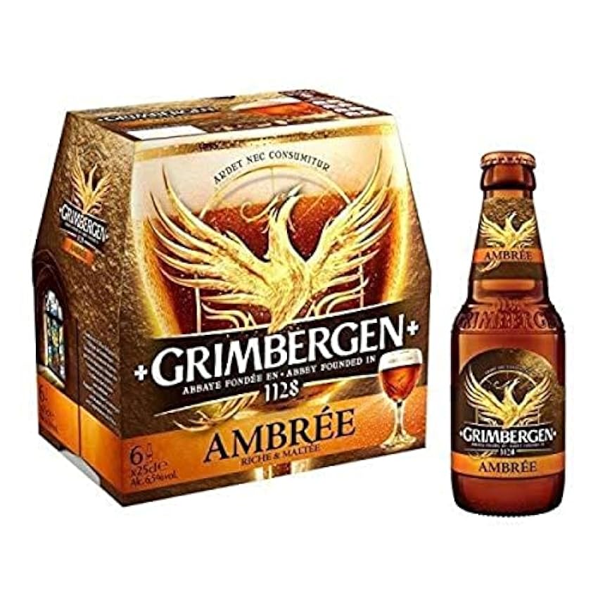 Grimbergen Bière Ambrée 6.5% Vol, 6 x 250ml kxmjTlFm