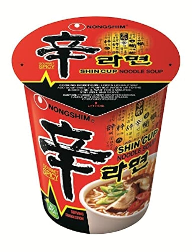 Nong Shim Shin Cup Noodle Soup - 12 Cups L5nHtXvW
