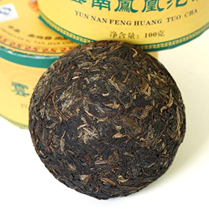 Puerh Tea - Raw Thé Pu erh Cake 5Pcs 100g / Total 17.6oz 2006 Year Aged Phoenix - Puerh Tuocha Boxed - Pu erh Tea Puer Tea Pu´er Tea - Yunnan Thé Pu-erh- Chinois Tea od1YvVkU