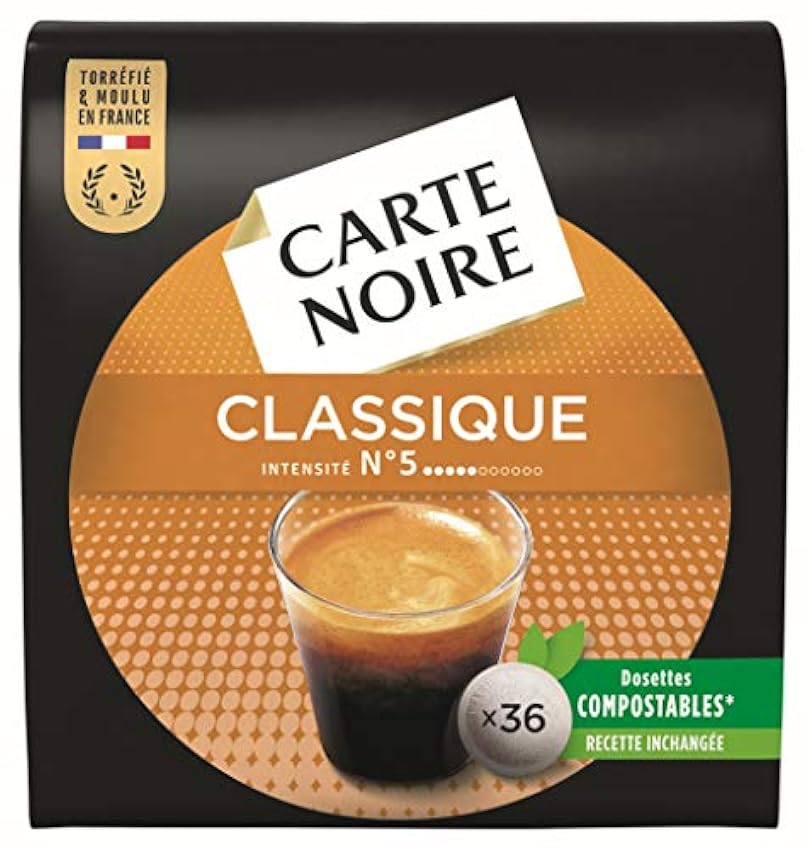 Carte Noire, Classique N°5, Café en Dosettes Compostabl