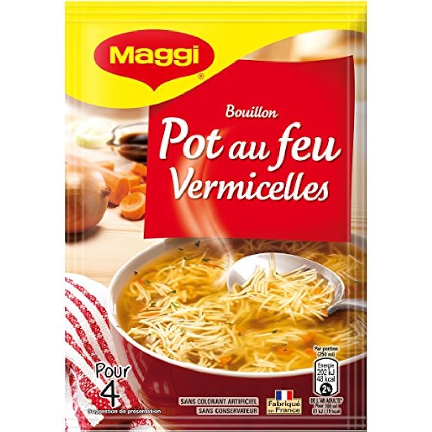 Maggi Soupe Pot au Feu aux Vermicelles (1 Sachet) 57g - Lot de 20 l3PxS6Ov