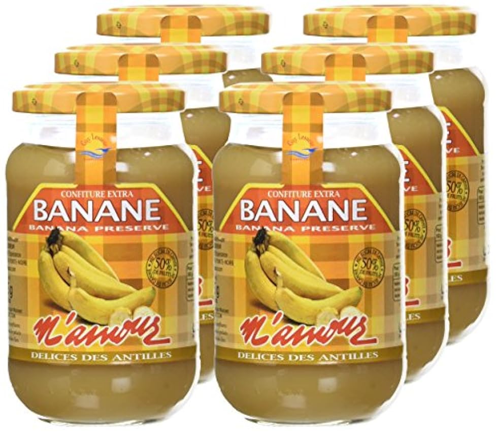 M´Amour Confiture Banane 325 g - Lot de 6 mFEBTfYm