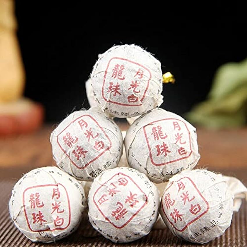 Perles de Thé Puer Blanc à l´arôme Léger Chine Original Thé Pu-Erh Naturel et Organigue Thé Pu´er sans Additifs Thé Puerh (250g) MU2Alf3x