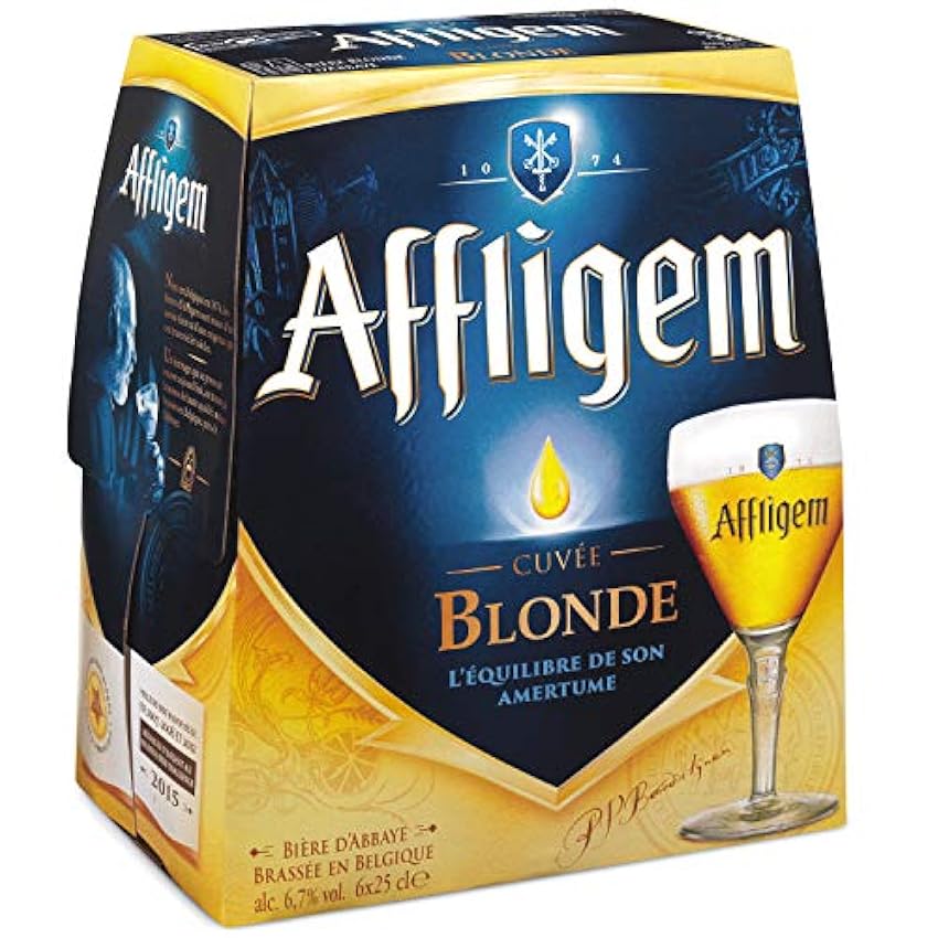 Affligem Blonde - Bière Belge d´Abbaye, 6.7% vol. - 6 x 25 cl Mhufyf3Z