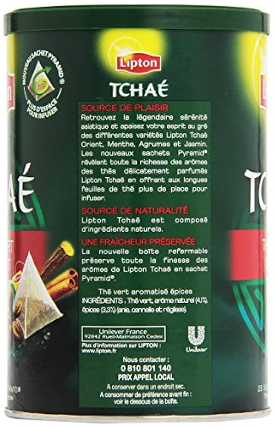 Lipton Tchaé Thé Vert Orient 25 Sachets mOLG4iX2