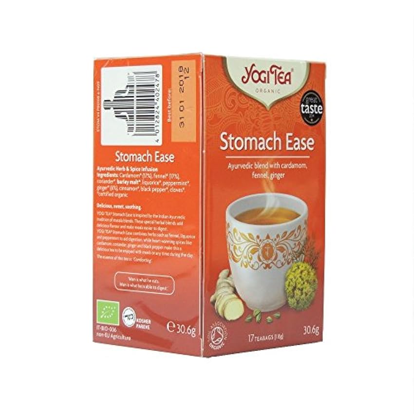 (LOT DE 10) - Yogi Tea - Stomach Ease | 17 Bag | LOT DE