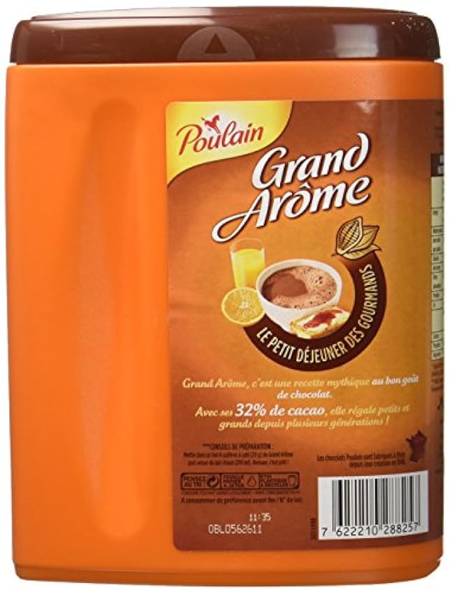 Poulain Poudre chocolatée Grand Arôme 800 g - Lot de 5 LNZ414PB