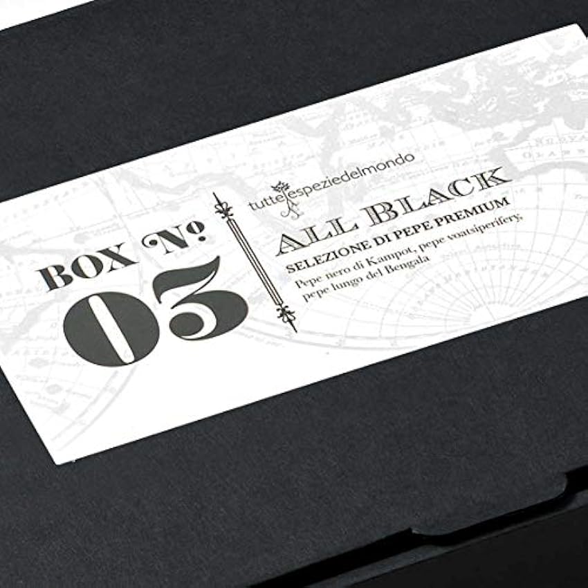 Box N.03 All Black - Sélection spéciale de poivre noir, kit de dégustation avec 3 types de poivre noir particuliers et recherchés KyC1TFC4