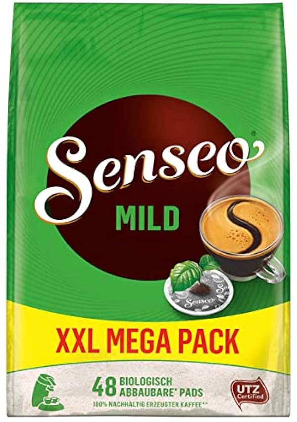 Senseo Doux / Mild Roast, Nouveaux Design, Lot de 6, 6 x 48 Dosettes de Café msMmKxA0