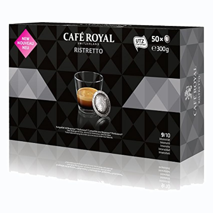 Café Royal Office Pads Ristretto Lot de 250 dosettes de café à rougeurs Compatible Nespresso Professional lhen94bp