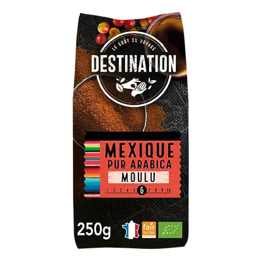 Destination Café Bio moulu Mexique Chiapas 250 g - Lot de 2 Lp6JZ8lV
