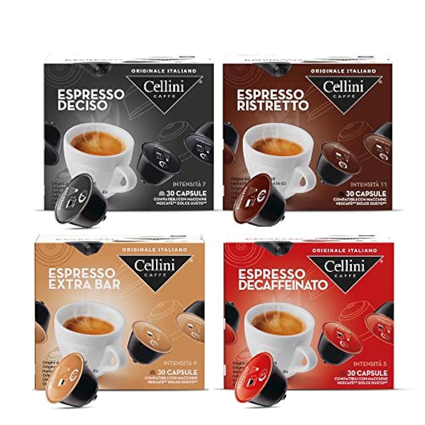 Caffè Cellini Capsules compatibles Dolce Gusto - Kit de