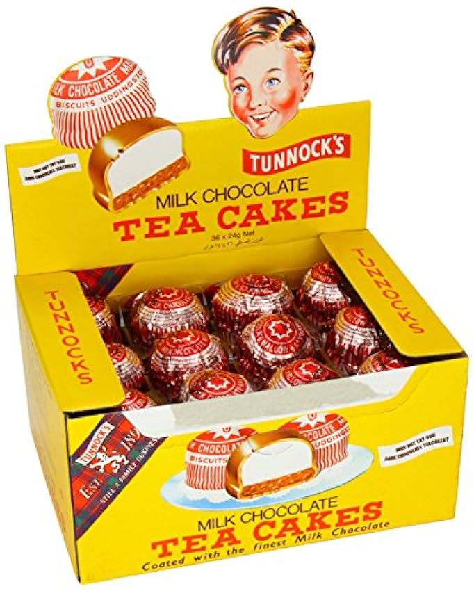 Lait réel chocolat Tea Cakes Tunnock - 2 x 36´S Mh