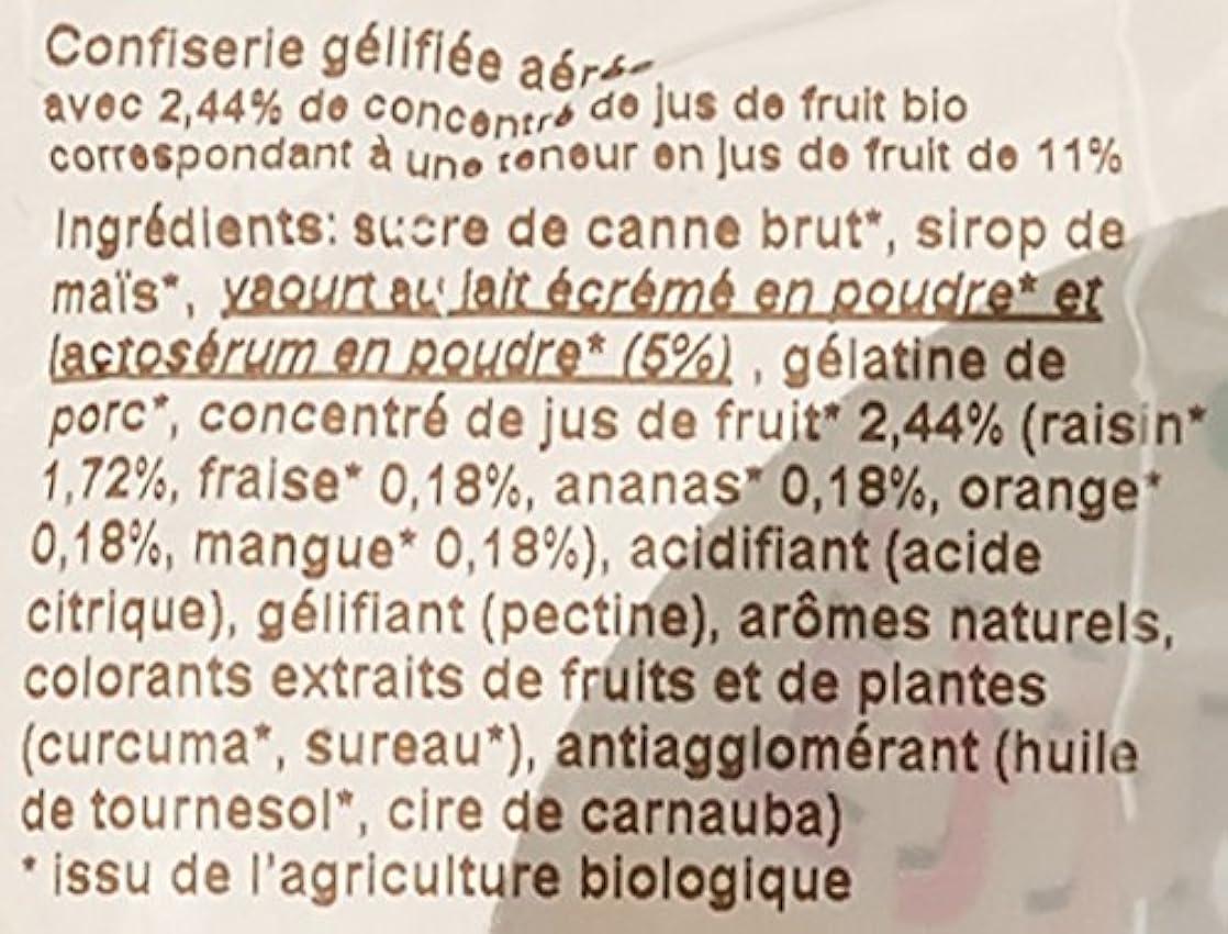 Pural Jo-Frutti Bonbons Bio 100 g lCqhudie