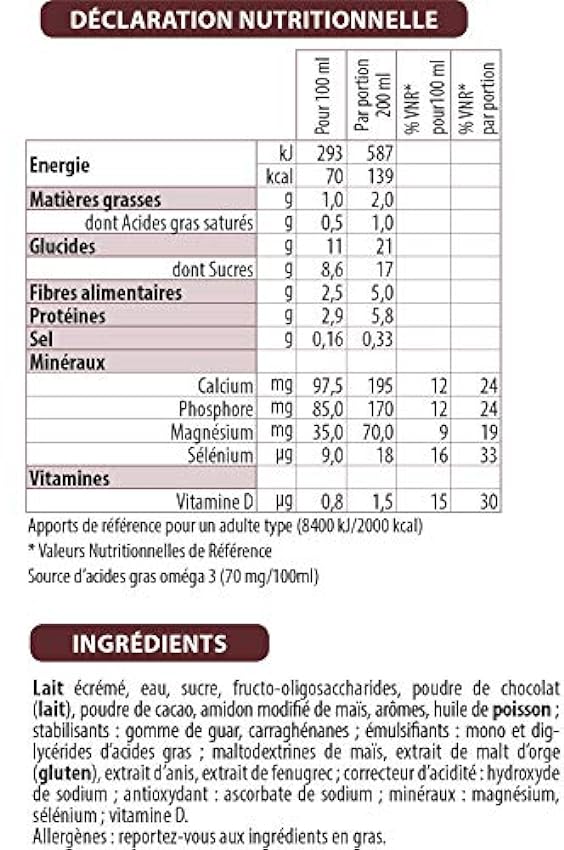 Matilia - Boisson Lactée Allaitement - Chocolat - Riche en Minéraux et en Vitamines - Favorise la lactation - Lot de 6 Oenj7plq