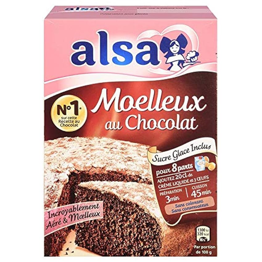 Alsa Préparation Gâteau Moelleux Chocolat (lot de 4) N8