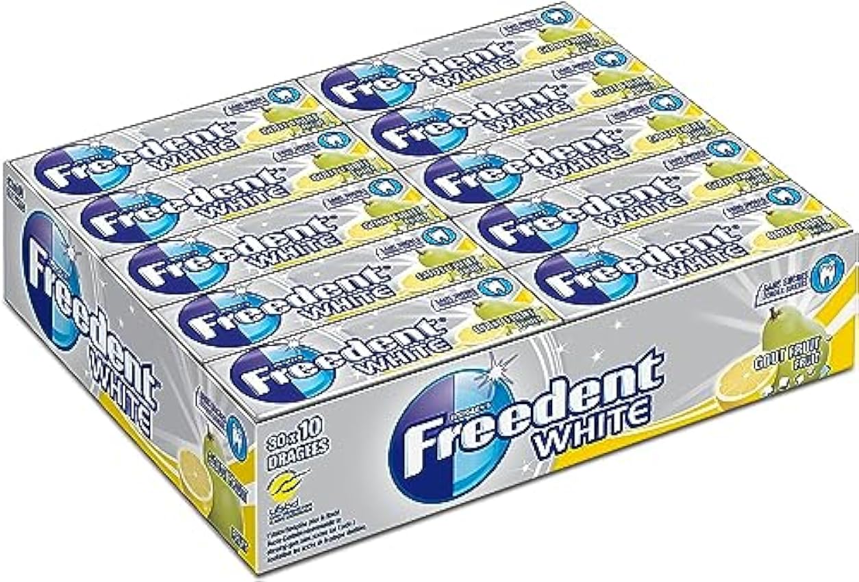 FREEDENT WHITE - Chewing-gum au goût Fruit sans sucres 