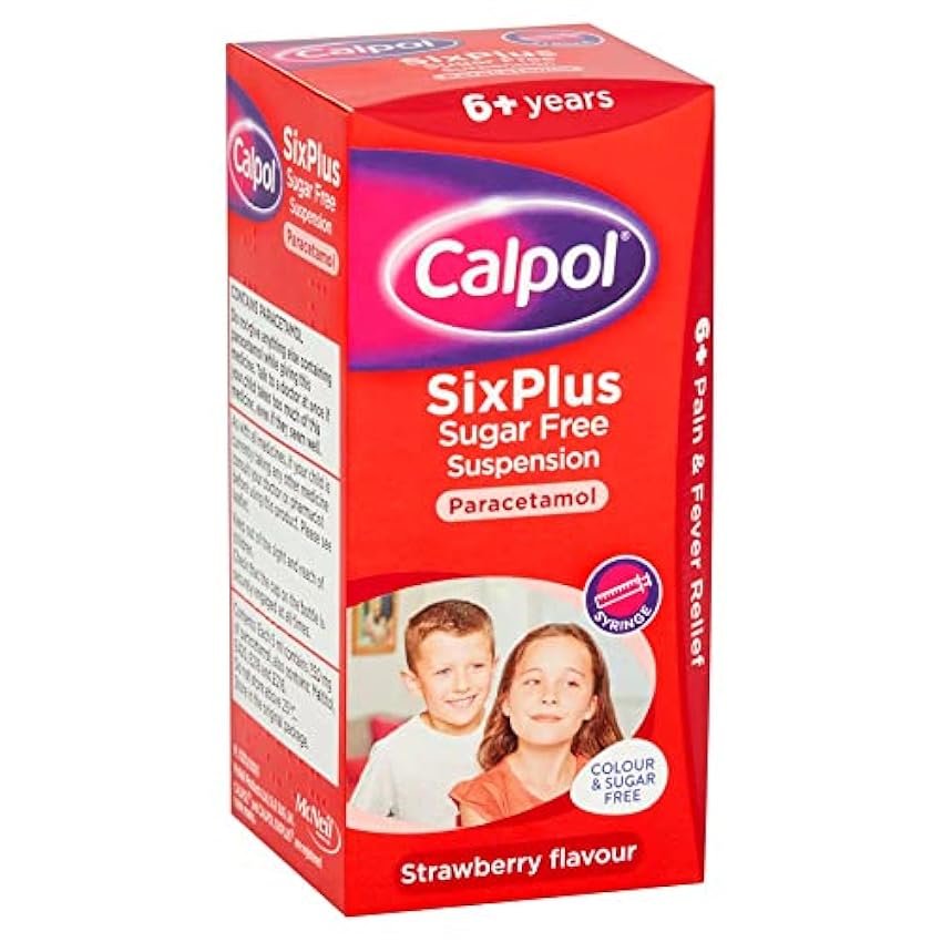 SKCalpol SixPlus Suspension sans sucre Saveur fraise 6+ ans 100 ml lBvzCxYp