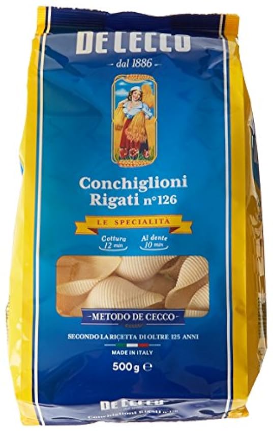 De Cecco Pâtes Conchiglioni Rigati 500 g - Lot de 6 opvogIAD