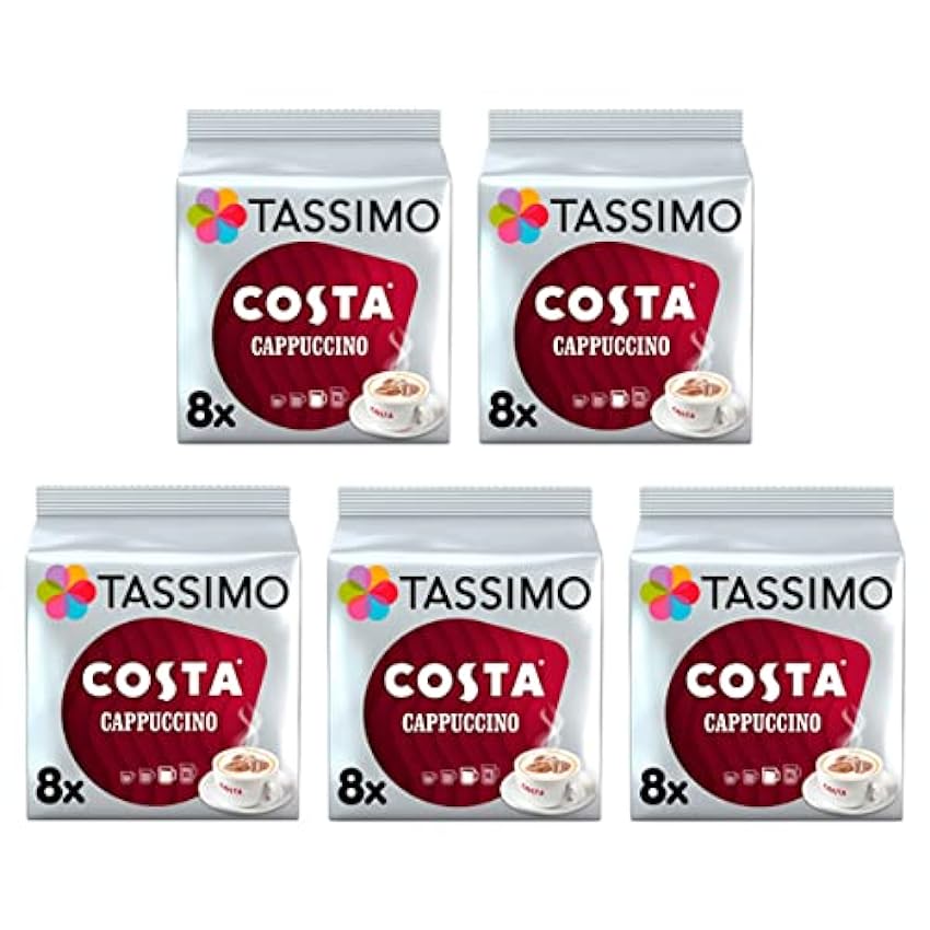 TASSIMO Costa Cappuccino 16 discs, 8 servings (Pack of 