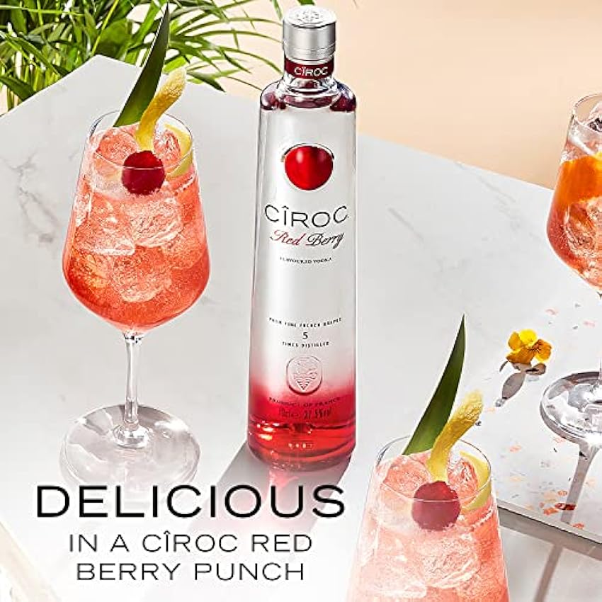 Cîroc Red Berry Vodka aux arômes naturels de Fruits rouges 70 cl MP4o4vDo