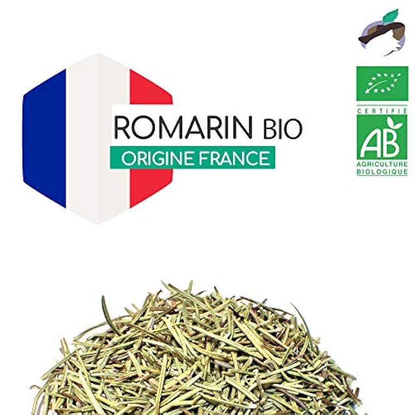 Chabiothé - Romarin BIO 200g - Origine FRANCE - Rosmarinus officinalis L. feuilles séchées - sachet biodégradable N16AKaG0