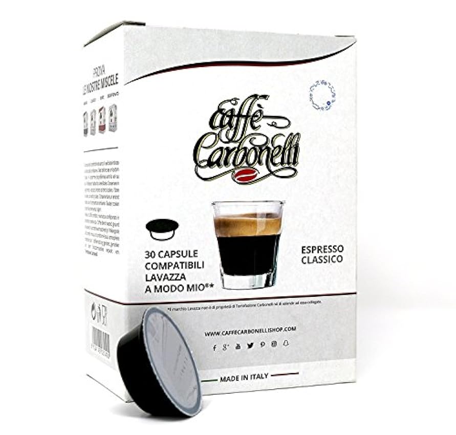 120 Capsules Café Compatible Lavazza A Modo Mio - Caffè Carbonelli mélange Classic oLsZXJKP