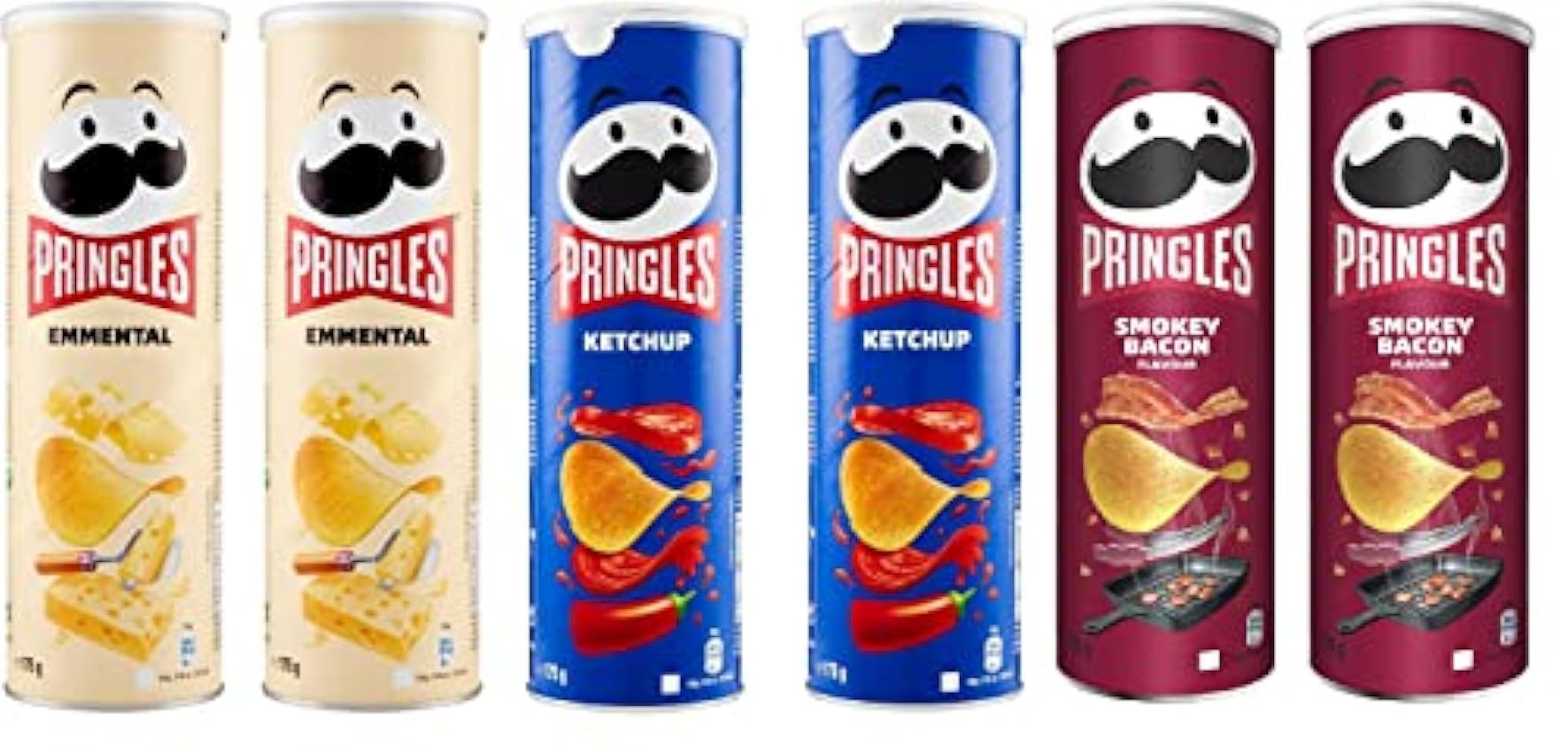 Lot de 2 paquets de test Pringles Ketchup + 2 Pringles 