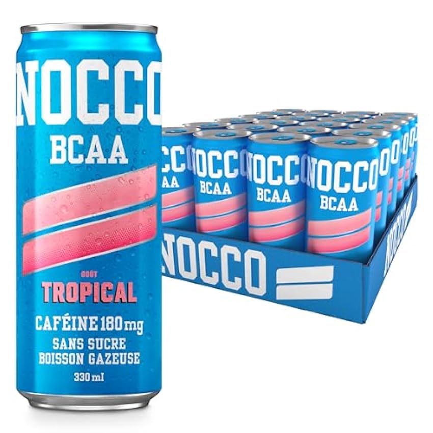 NOCCO Boisson énergissante goût tropical 180 mg caféine