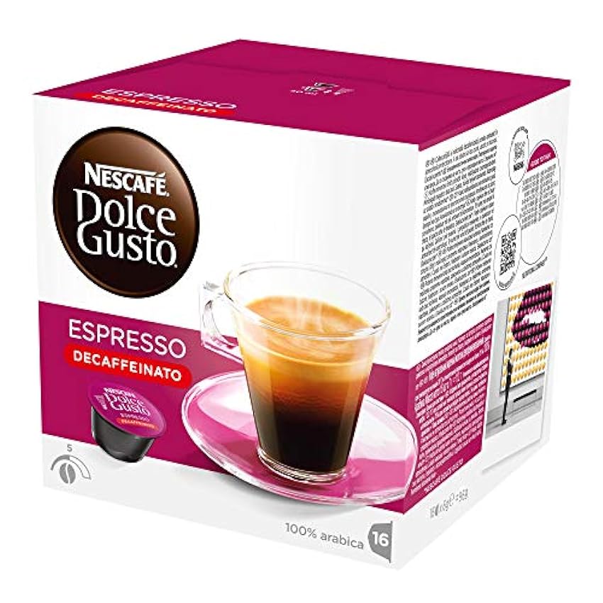 Nescafé Dolce Gusto Espresso Decaffeinato, Lot de 5, 5 x 16 Capsules N9dmgy1d