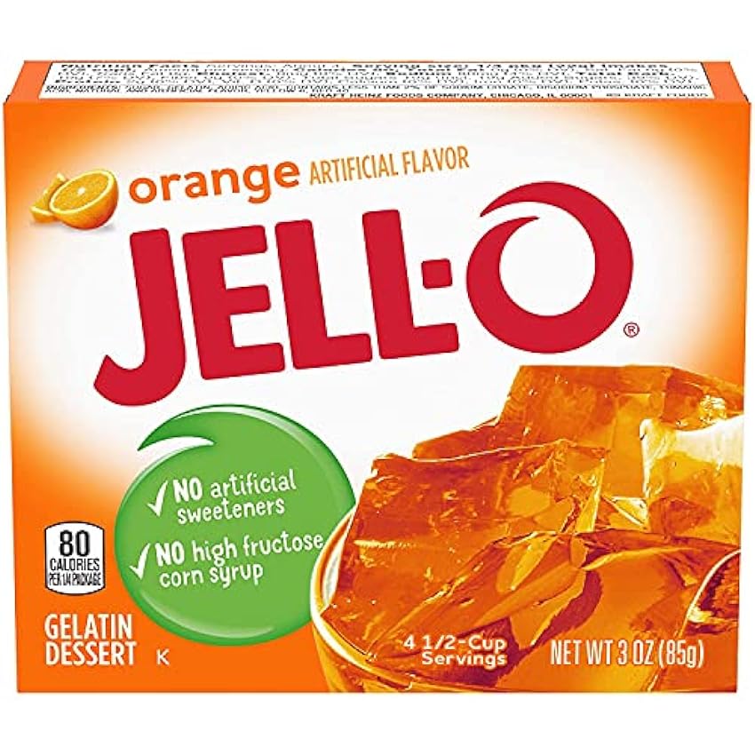 JELL-O Jello Gelatin Dessert 3 Ounce Boxes Pack of 4 (O