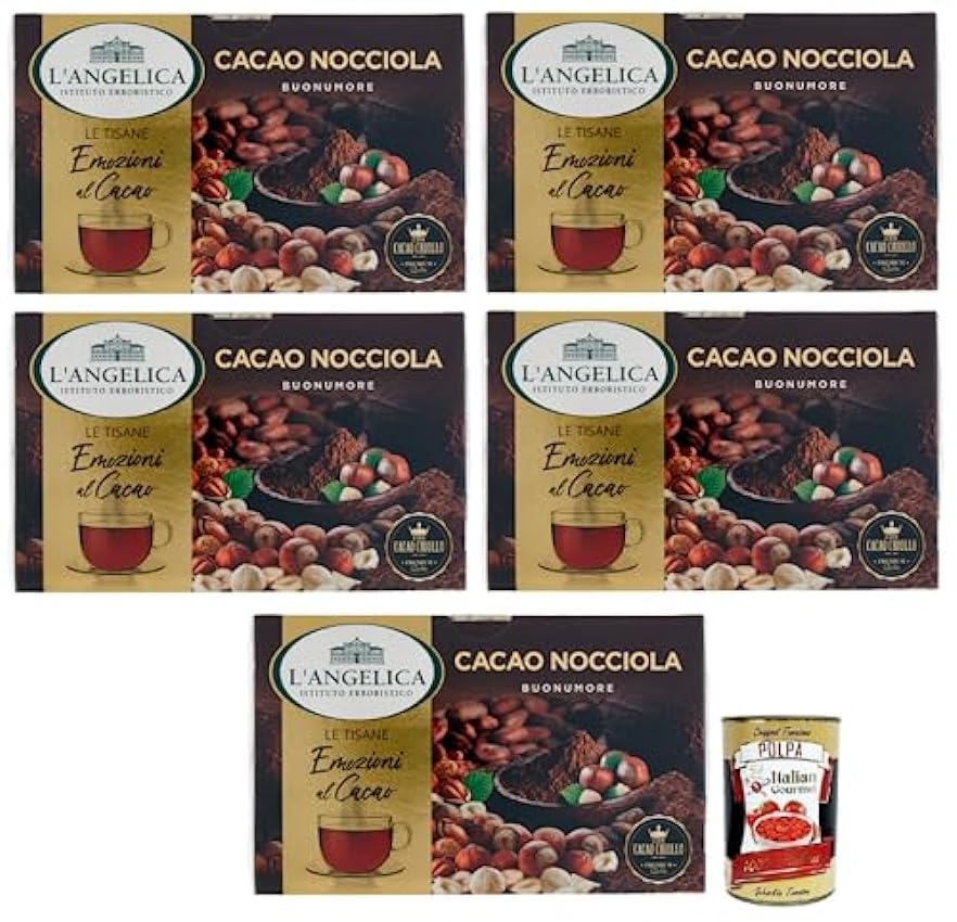 L´ Angelica Tisana Cacao e Nocciola Lot de 5 tisan