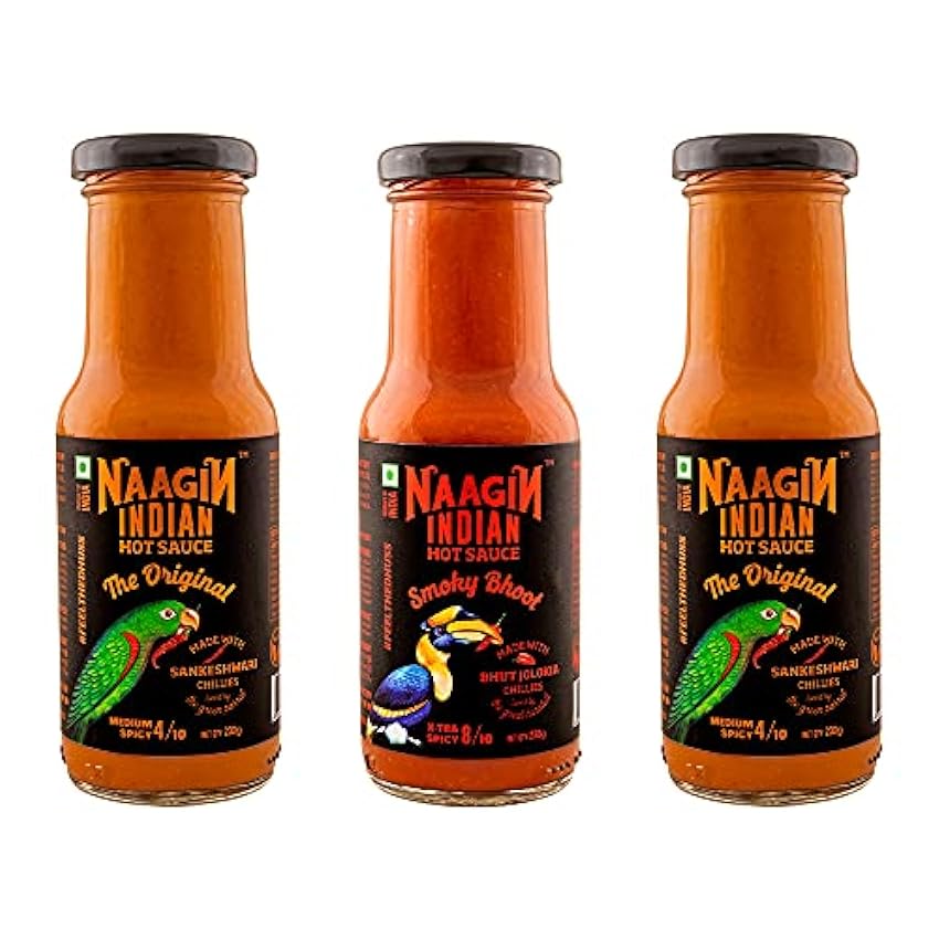 NAAGIN Combo de sauce piquante indienne (Original x 2, 