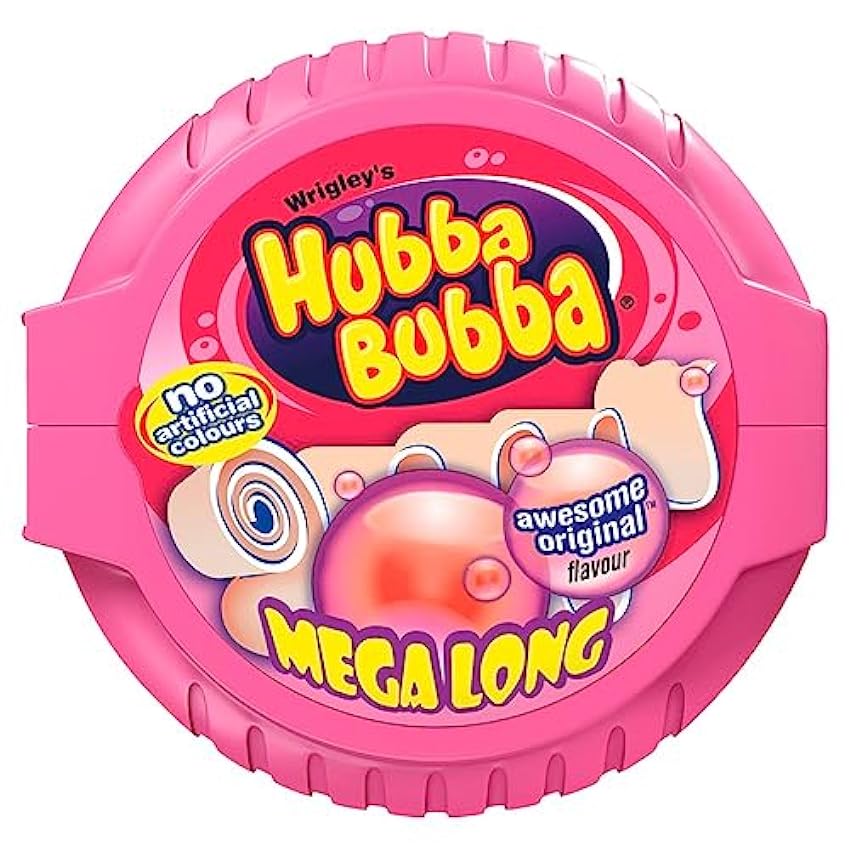 SKHubba Bubba Fancy Fruit Bubblegum Ruban adhésif 56 g 