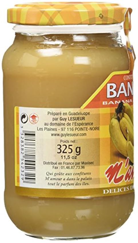 M´Amour Confiture Banane 325 g - Lot de 6 mFEBTfYm