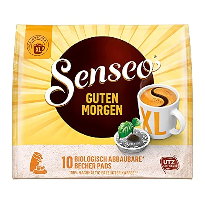 Senseo Guten Morgen XL, Riche & Intense, Dosettes de Café, Lot de 4, á 125 g meJfZTax