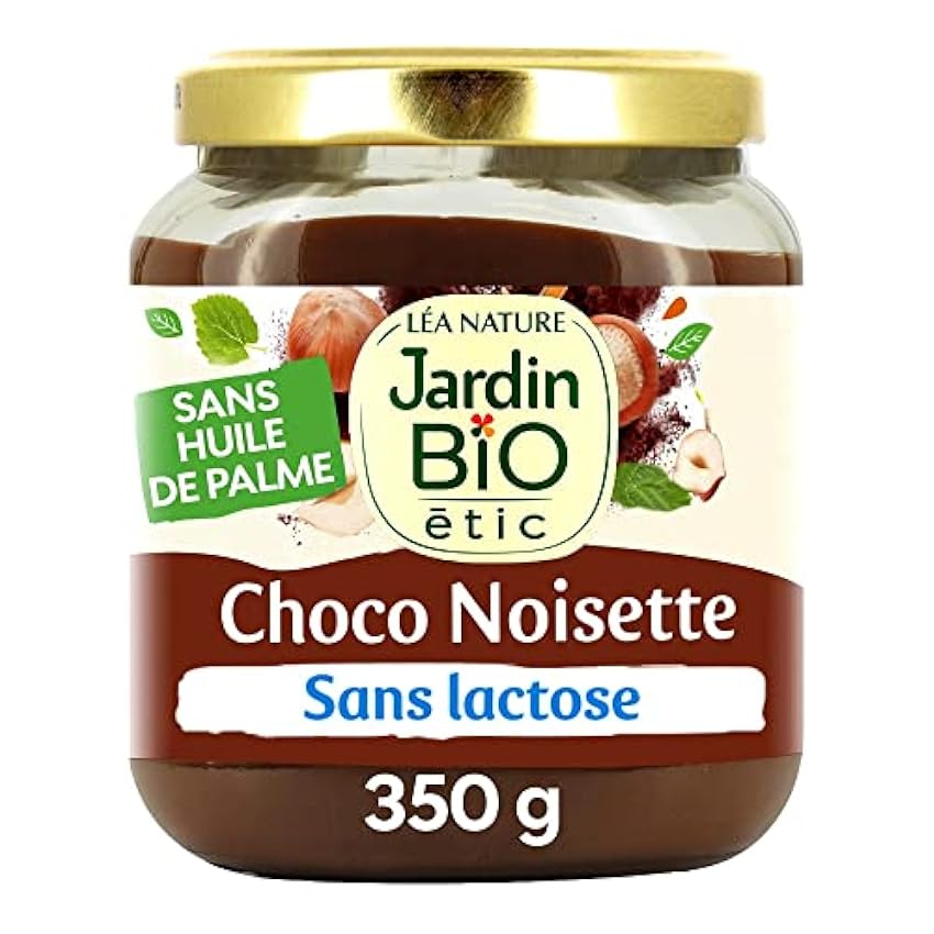 Jardin BiO étic - Pâte à tartiner chocolat noisette sans gluten - bio - Sans Gluten - Certifié AB - Bocal de 350g MzWqujMM
