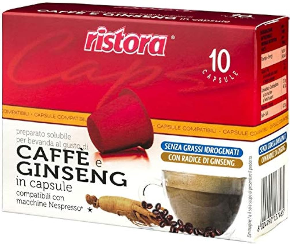 Nespresso compatibles avec 120 capsules café et Ginseng